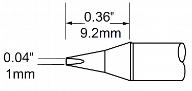 Картридж-наконечник для MFR-H1, клин 1.0х9.2мм SCP-CH10