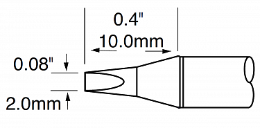 Картридж-наконечник для MFR-H1, клин 2.0х10мм SCP-CH20