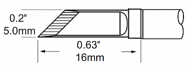 Картридж-наконечник для MFR-H1, ножевидный 5.0х16мм SCP-DRK50