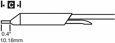 Наконечник для CV/MX-DS, удлиненный, 0.76х1.68мм (замена STDC-703L)