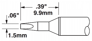 Картридж-наконечник для СV/MX, клин 1.4х9.9мм (замена STTC-838V1)