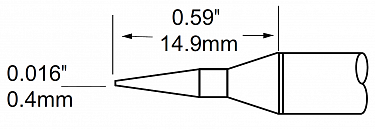 Картридж-наконечник для MFR-H1, конус удлиненный 0.4х14.9мм SCP-CNL04