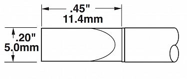 Картридж-наконечник для MX, клин 5.0х11.4мм STTC-165