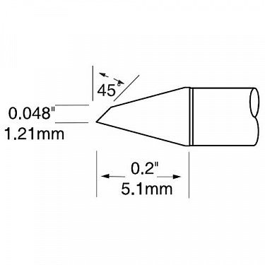 Картридж-наконечник для MX-UF, микроволна, 1.2х5.0мм