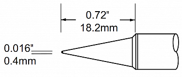 Наконечник для PS900, конус удлиненный 0.4х18.2мм SFV-CN05A