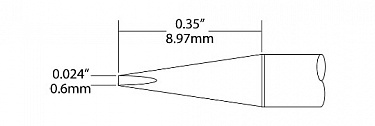 Картриджи-наконечники для CV-UFT, клин, 0.6х9мм (комплект)
