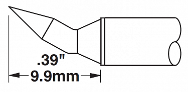 Картридж-наконечник для СV/MX, клин изогнутый, 1.78х9.9мм (замена STTC-098)