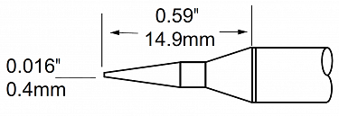 Картридж-наконечник для MFR-H1, конус удлиненный 0.4х14.9мм