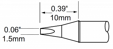 Картридж-наконечник для MFR-H1, клин 1.5х10мм SFP-CH15