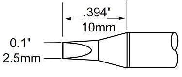 Картридж-наконечник для MFR-H1, клин 2.5х10мм SCP-CH25