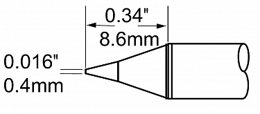 Картридж-наконечник для MFR-H1, конус 0.4х8.6мм SFP-CN04