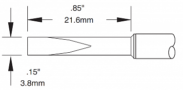 Картридж-наконечник для СV/MX, клин 12° 3.8х21.6мм (замена STTC-120)