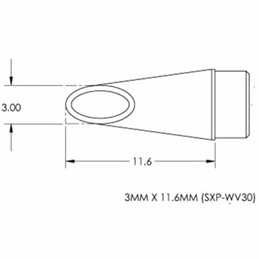 Картридж-наконечник для MFR-H1, миниволна вогнутая 3.0мм