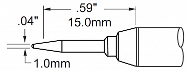 Наконечник для PS900, конус удлиненный 1.0х13.7мм SFV-CNL10AR