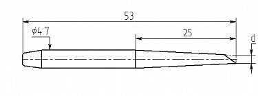 Паяльная насадка MP25-DB, односторонний срез