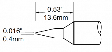 Наконечник для PS900, конус 0.4х13.6мм SFV-CNL04