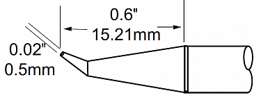 Картридж-наконечник для MFR-H1, миниволна изогнутый 0.5х15.21мм SCP-DRH05