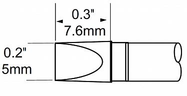 Картридж-наконечник для MFR-H1, клин 5.0х7.6мм