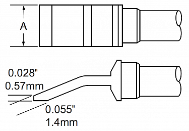 Картриджи-наконечники для MFR-H4, шпатель, 6.35мм (пара)
