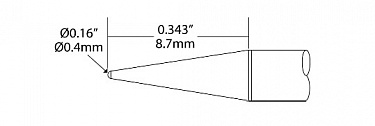 Картриджи-наконечники для CV-UFT, конус, 0.4х8.7мм (комплект) UFT-6CN8004S
