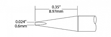 Картриджи-наконечники для CV-UFT, клин, 0.6х9.0мм (комплект)