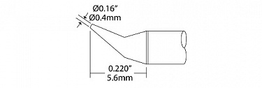 Картриджи-наконечники для CV-UFT, конус изогнутый, 0.4х5.6мм (комплект) UFT-6CN5504R