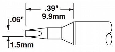 Картридж-наконечник для MX, клин 1.5х9.9мм STTC-838