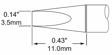 Картридж-наконечник для MFR-H1, клин 3.5х11мм SCP-CH35