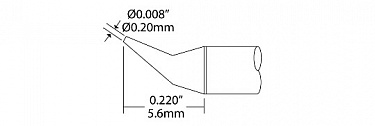 Картриджи-наконечники для CV-UFT, конус изогнутый, 0.2х5.6мм (комплект)