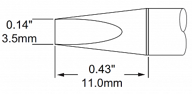 Картридж-наконечник для MFR-H1, клин 3.5х11мм SFP-CH35