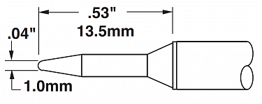 Картридж-наконечник для MX, конус 1.0х13.5мм