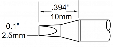 Картридж-наконечник для MFR-H1, клин 2.5х10мм SFP-CH25