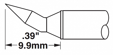 Картридж-наконечник для СV/MX, клин изогнутый 1.78х9.9мм (замена STTC-898V1)