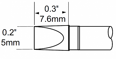 Картридж-наконечник для MFR-H1, клин 5.0х7.6мм SFP-CH50