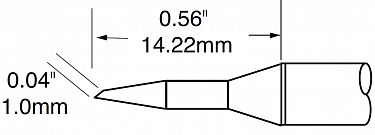 Картридж-наконечник для MFR-H1, срез 60°, 1ммх14.22мм