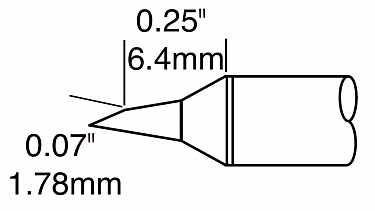 Картридж-наконечник для MX, скос 60° 1.78х6.4мм STTC-847P