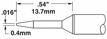 Картридж-наконечник для MX, конус удлиненный 0.4х13.7мм