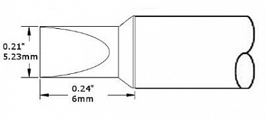 Картридж-наконечник для СV/MX, клин 5.23х6.0мм CVC-8CH0050P