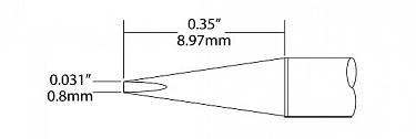 Картриджи-наконечники для CV-UFT, клин, 0.8х9.0мм (комплект)