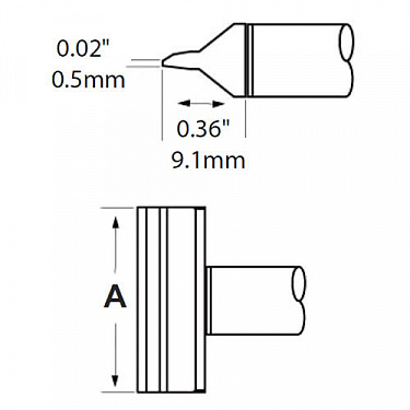 Наконечник 35мм (1.4") CCV-BL350