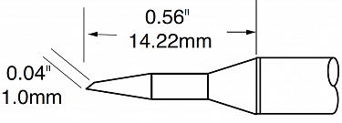 Картридж-наконечник для MFR-H1, срез 60°, 1.0х14.22мм SCP-BVL10