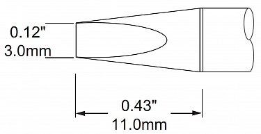 Картридж-наконечник для MFR-H1, клин 3.0х11мм
