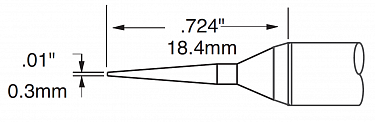 Наконечник для PS900, конус удлиненный 0.3х18.4мм