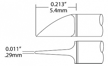 Картриджи-наконечники для CV-UFT, нож, 0.29х5.4мм (комплект) UFT-7PW2954C